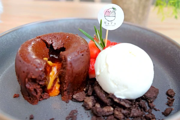 salted Egg Lava Chocolate Cake